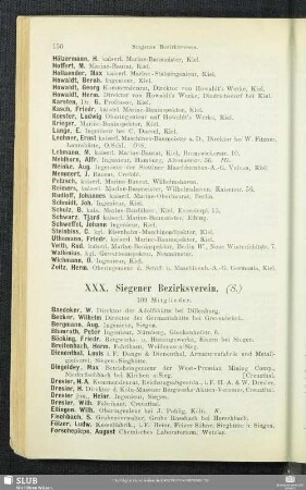 XXX. Siegener Bezirksverein.