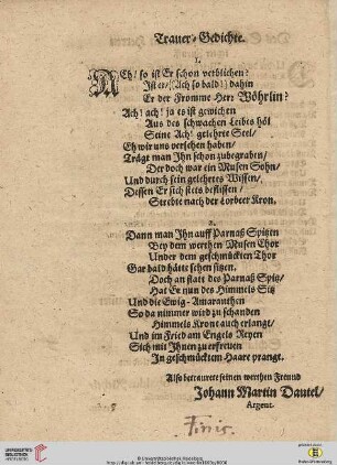 Trauergedichte