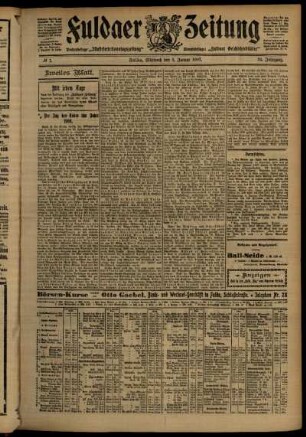 Zweite Ausgabe vom Mittwoch, den 02. Januar 1907.