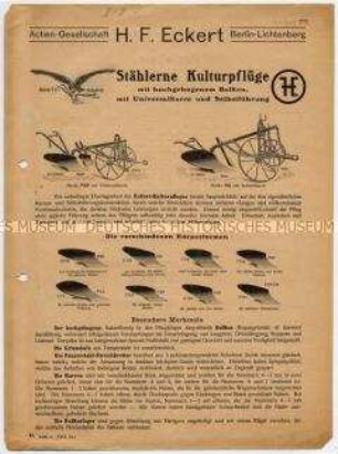 Stählerne Kulturpflüge