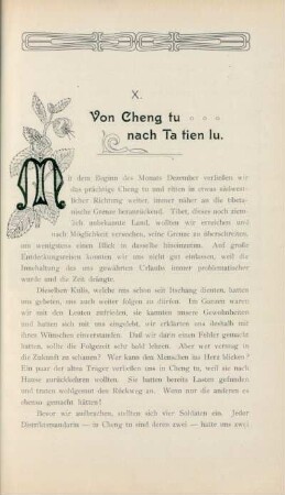 X. Von Cheng tu nach Ta tien lu