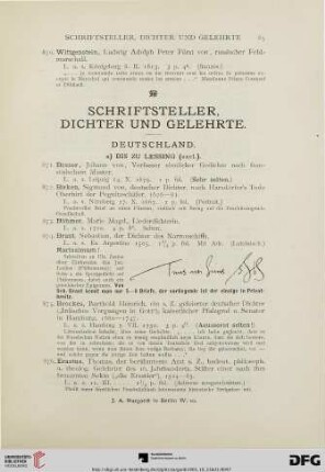 Schriftsteller, Dichter und Gelehrte (Nr. 871-1720)