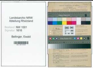 Entnazifizierung Ewald Bellinger, geb. 29.06.1896 (Lehrer)