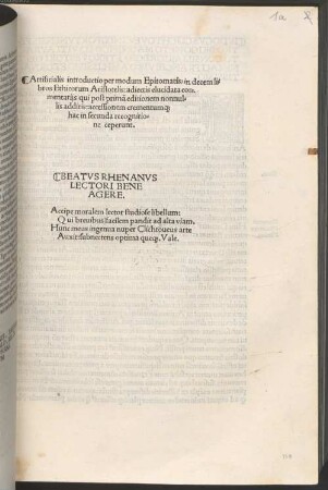 Artificialis introductio per modum Epitomatis, in decem libros Ethicorum Aristotelis : adiectis elucidata commentarijs qui post prima[m] editionem nonnullis additis: accessionem crementumq[ue] hac in secunda recognitione ceperunt