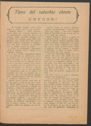 Tipos del suburbio obrero - Gregori