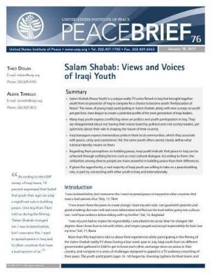 Salam Shabab : views and voices of Iraqi youth