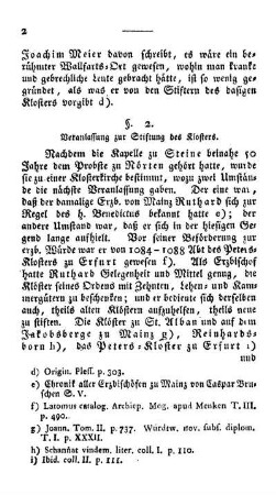 §. 2. Veranlassung zur Stiftung des Klosters.
