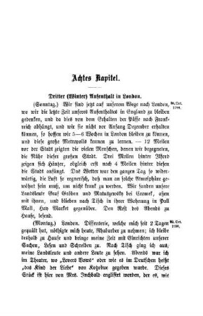 Achtes Kapitel. Dritter (Winter) Aufenthalt in London.
