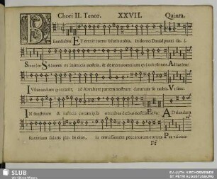XXVII. Benedictus Dominus Deus Israel