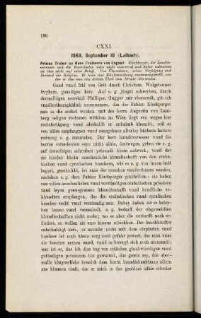 186-189, CXXI. 1563, September 18 (Laibach)