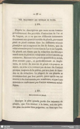 VII. Traitement Des Minerais De Plomb