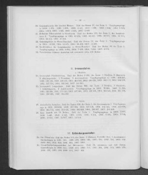 II. Irrenanstalten.