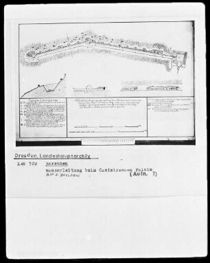 Warschau, Wasserleitung beim Palais Casimir
