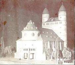 Fischer, Theodor; Ulm; Garnisonkirche (Pauluskirche) - Modellfoto