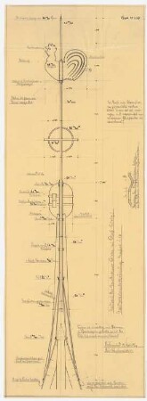 Benediktinerabtei St. Mauritius, Clerf (Clervaux): Hauptturmbekrönung, Schnitt 1:10