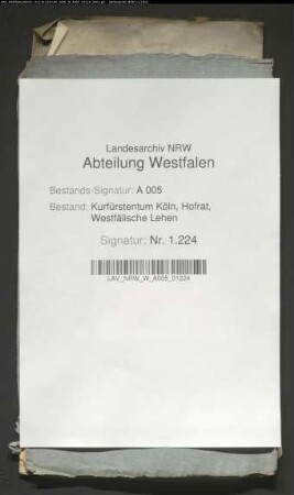 Belehnung des Dietrich Georg von Heiden mit den Ketteler-, Rodenberg- und Nölcken von Mellrich-Burglehen zu Hovestadt