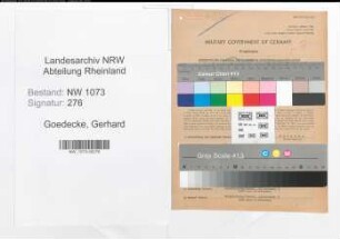 Entnazifizierung Gerhard Goedecke , geb. 18.11.1894 (Landwirt)