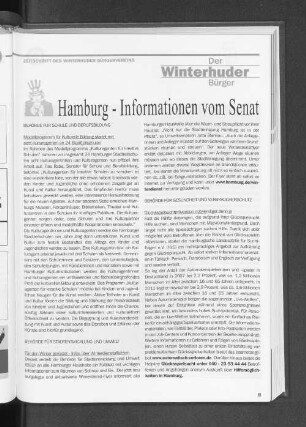 Hamburg - Informationen vom Senat