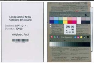 Entnazifizierung Paul Wegfarth , geb. 11.10.1897 (Arbeiter)