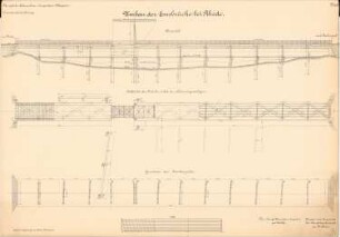 Dortmund-Ems-Kanal. Emsbrücke, Rhede Umbau: Ansicht, Aufsicht, Grundriss 1:150