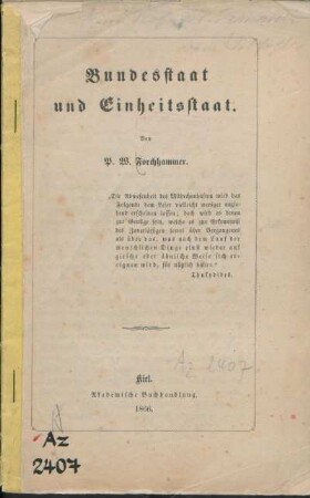 Bundesstaat und Einheitsstaat