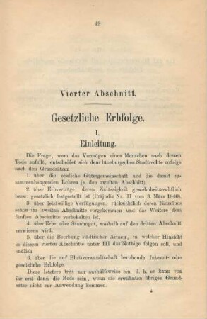 Vierter Abschnitt. Gesetzliche Erbfolge.