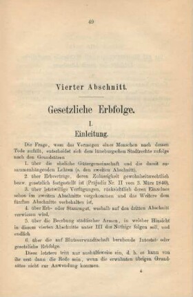 Vierter Abschnitt. Gesetzliche Erbfolge.