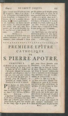 Premiere Epitre Catholique De S. Pierre Apotre