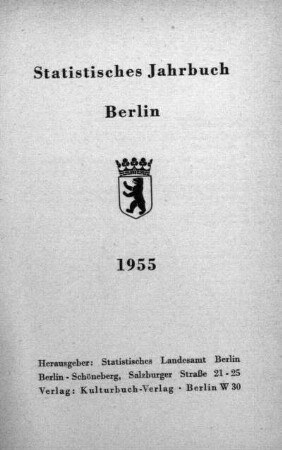 1955: Statistisches Jahrbuch
