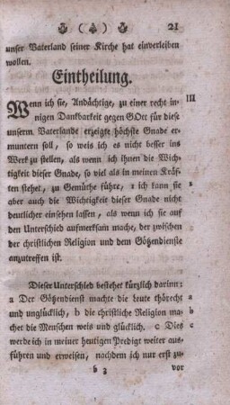 Eintheilung.