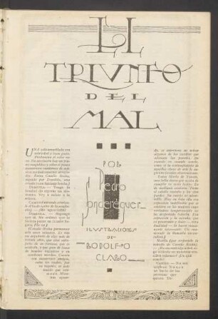 El triunfo del mal : Ilustraciones de Rodolfo Claro