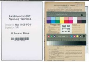Entnazifizierung Hans Hohmann , geb. 10.11.1902 (Lehrer)