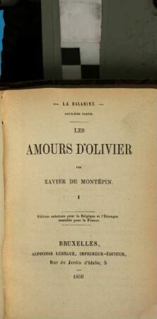 La baladine, 2,1. Les amours d'Olivier