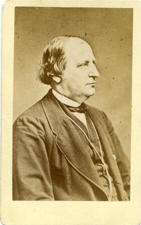 Porträt Franz Abt : Porträt Franz Abt. Hüftbild nach rechts. Fotografie (Carte devisite; Albuminpapier auf Karton), um 1870/1880