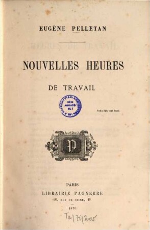 Nouvelles heures de travail