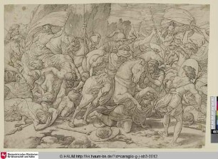 [La bataille au bouclier sur la lance; Kampf mit Schild und Lanze]
