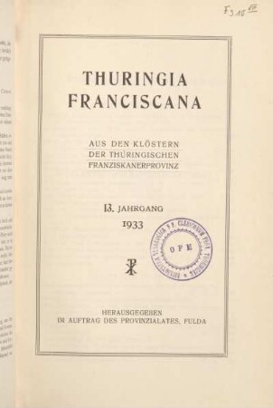 13: Thuringia Franciscana