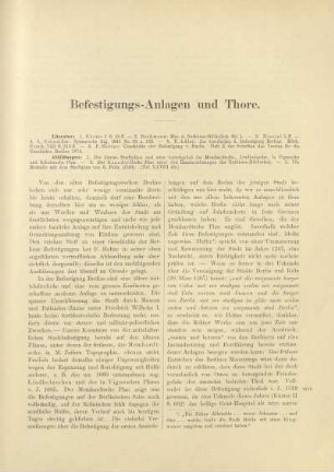 Befestigungs-Anlagen und Thore