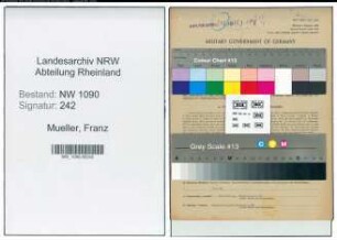 Entnazifizierung Franz Mueller , geb. 03.06.1894 (Vermessungsoberinspektor)