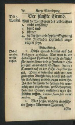 Der fünffte Grund.