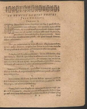 Thesis I. - XLI.