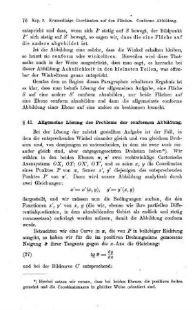 § 41. Allgemeine Lösung des Problems der conformen Abbildung.