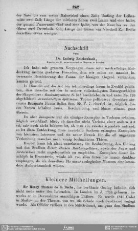 Kleinere Mittheilungen
