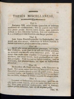 Theses Miscellaneae