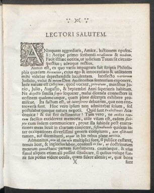 Lectori Salutem