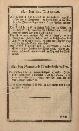 Von den vier Jahrszeiten.
