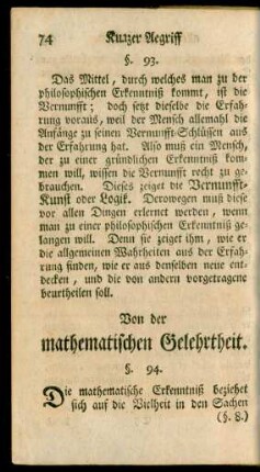 Von der mathematischen Gelehrtheit