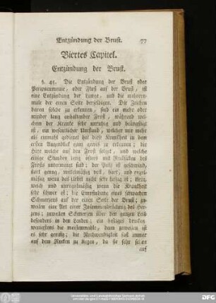 Viertes Capitel. Entzündung der Brust.