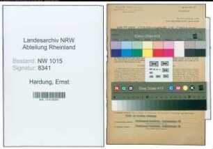 Entnazifizierung Ernst Hardung , geb. 27.07.1897 (Bueroangestellter)
