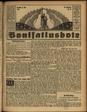 Erste Ausgabe vom Sonntag, den 17. Juli 1932.